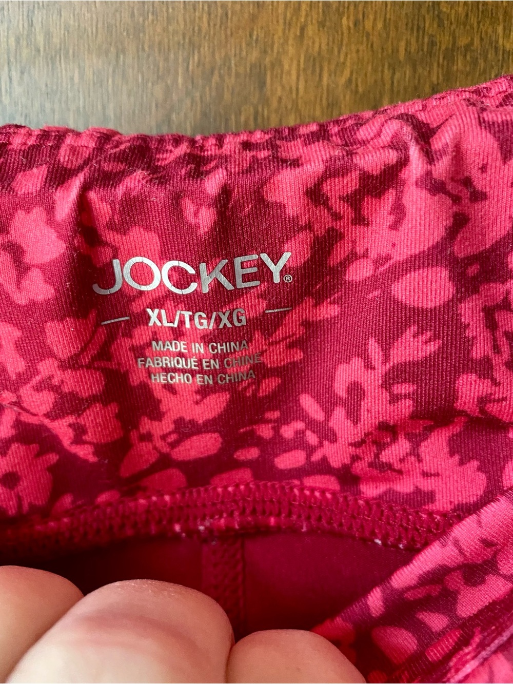 Jockey Red & Pink Floral Printed Skort Size XL, Zippered Pockets - Picture 5 of 12